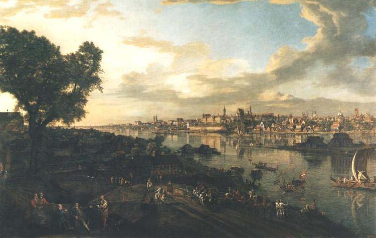 Bernardo Bellotto View of Warsaw from the Praga bank oil painting image